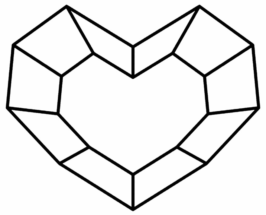 Desenho de Coração para imprimir