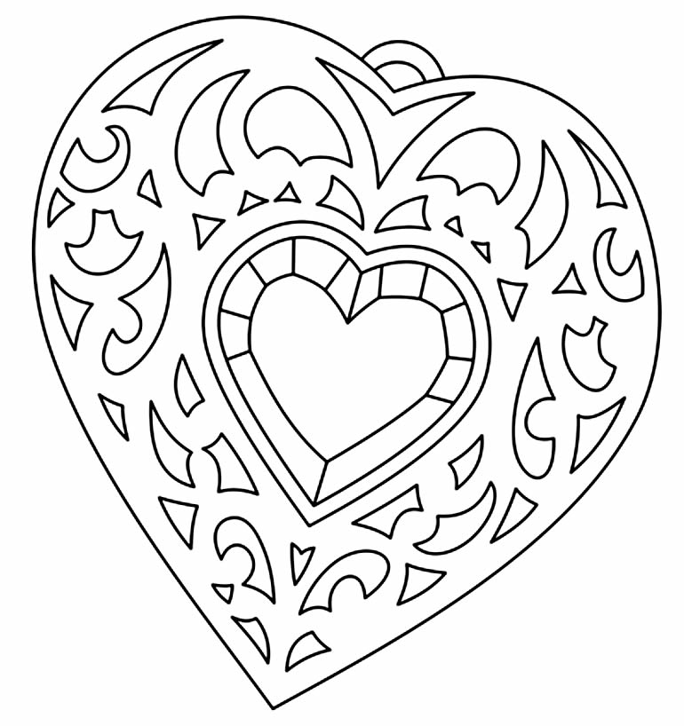 Desenho de Coração para imprimir