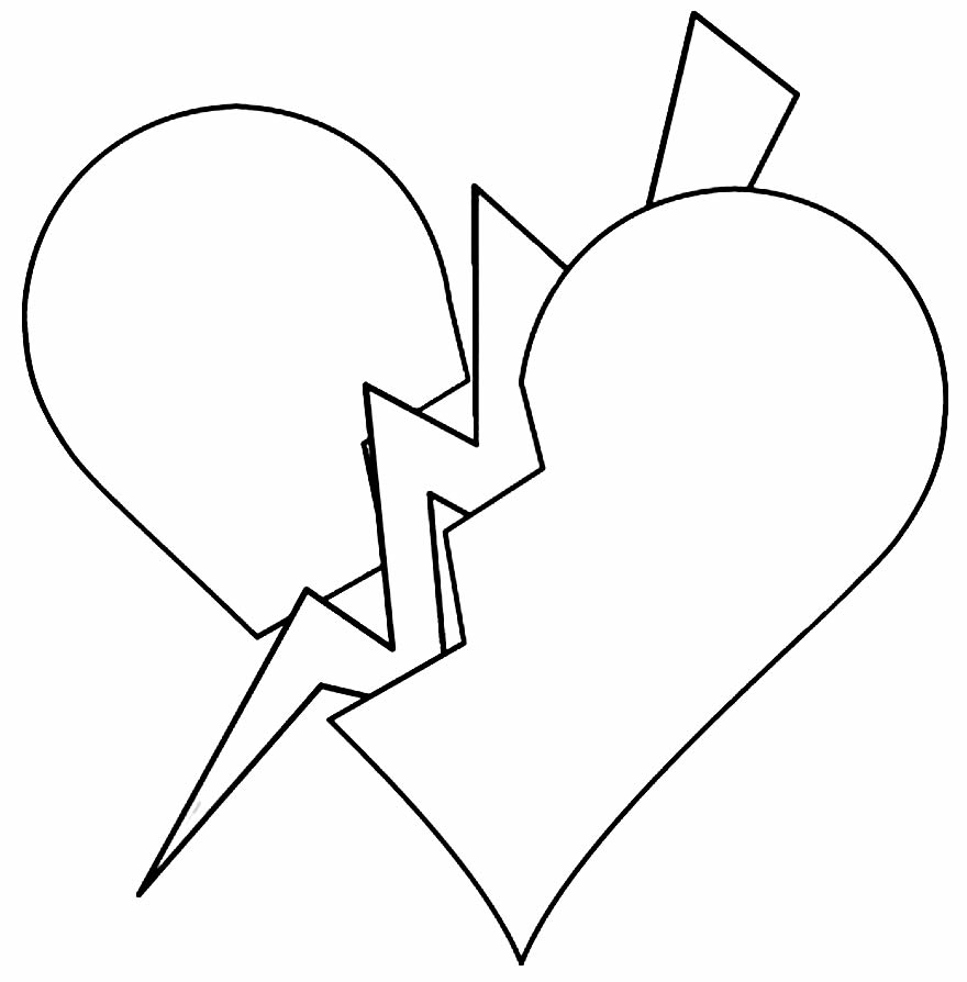 Desenho de Coração para imprimir