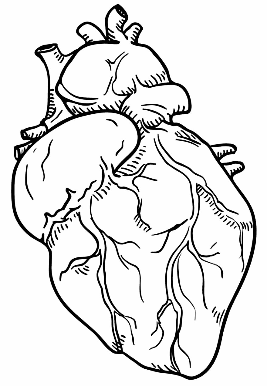 Desenho de Coração para imprimir
