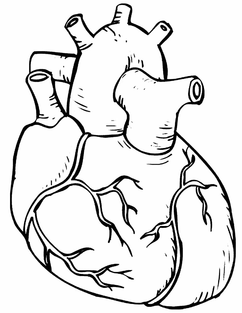 Desenho de Coração para imprimir