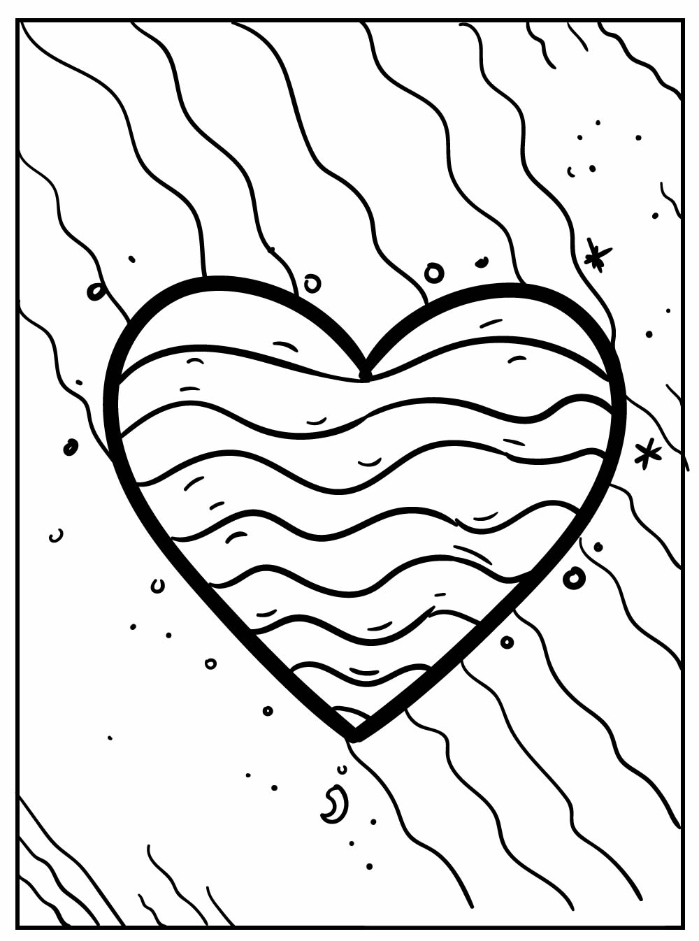 Desenho de Coração para imprimir