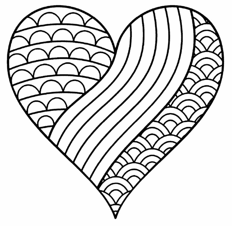 Desenho de Coração para imprimir