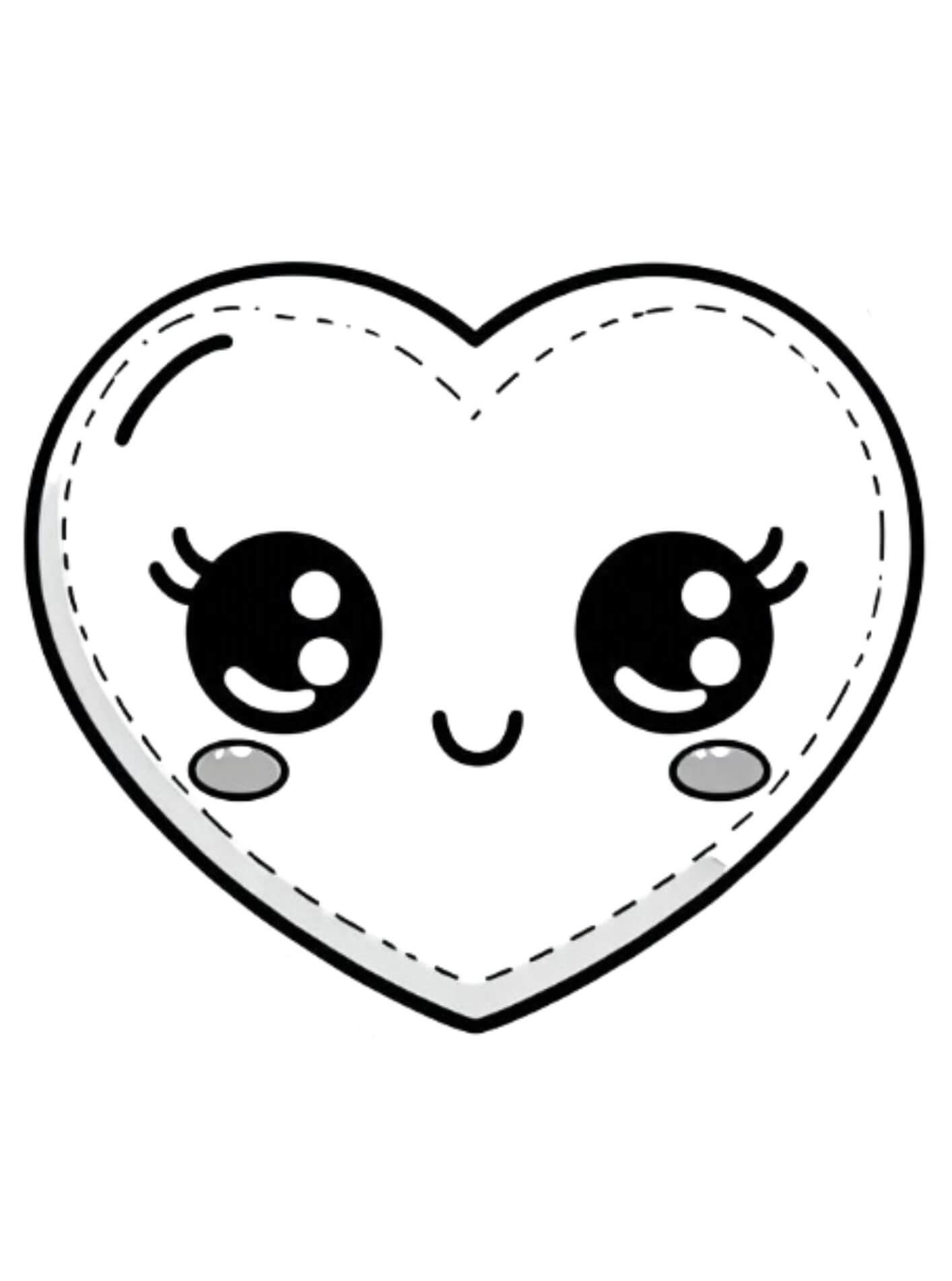Desenho de Coração para imprimir