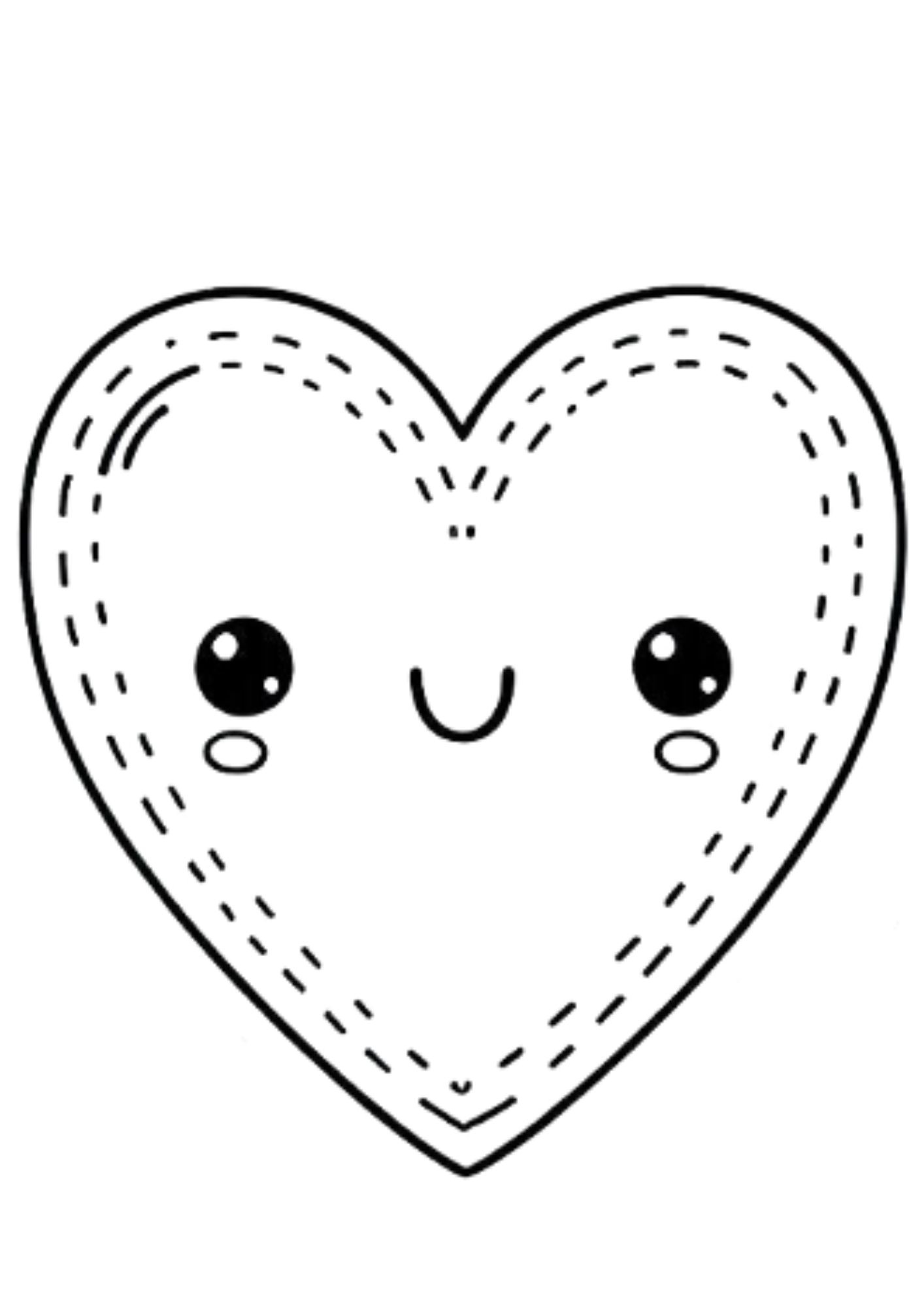 Desenho de Coração para imprimir