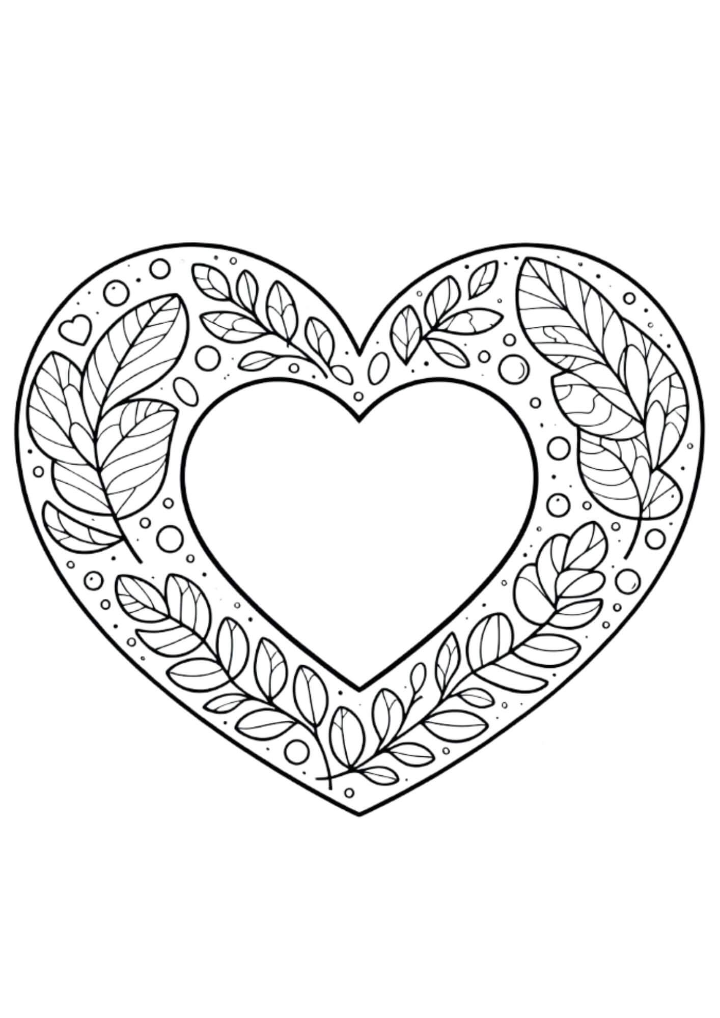 Desenho de Coração para imprimir