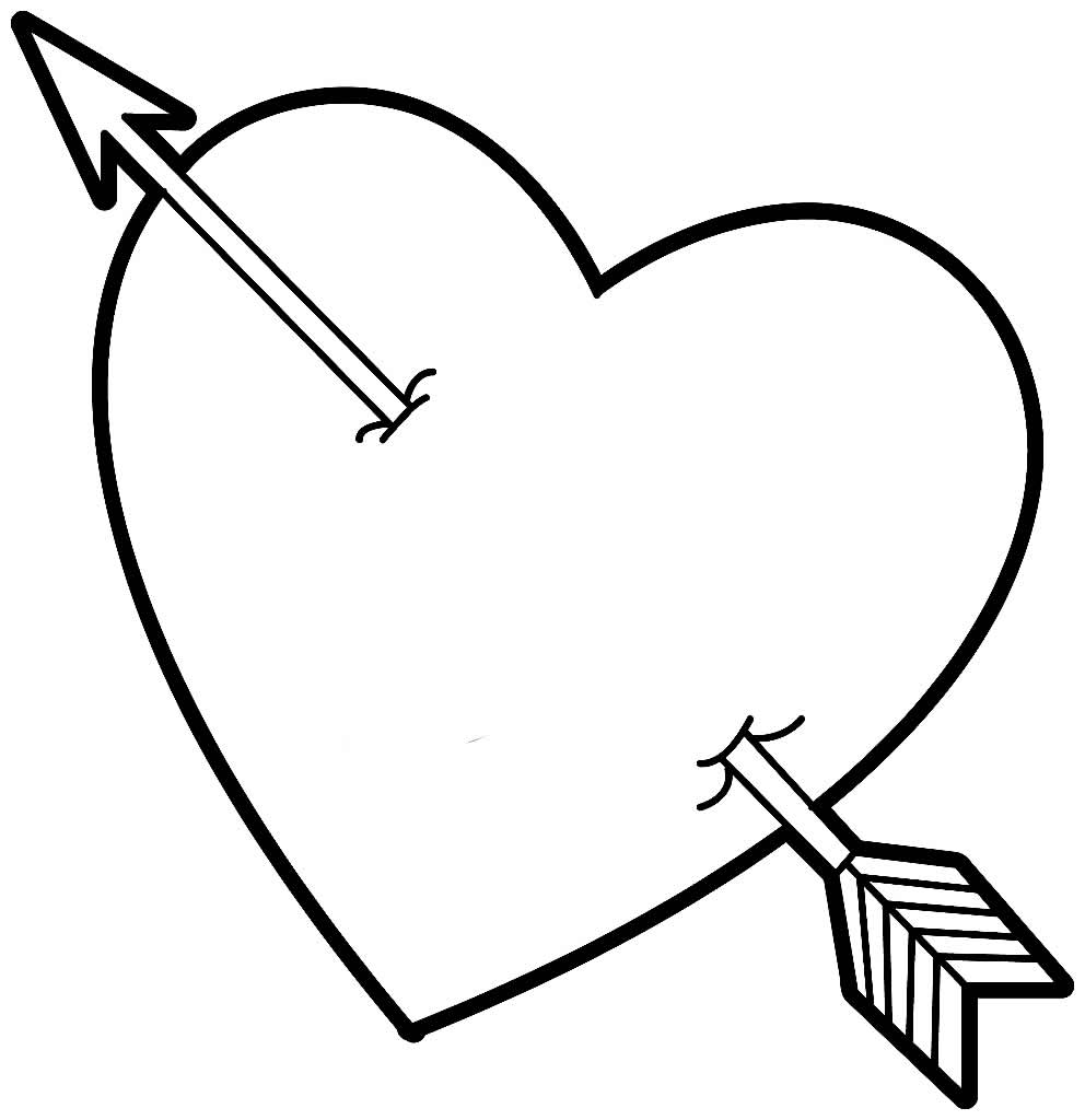 Desenho de Coração para imprimir