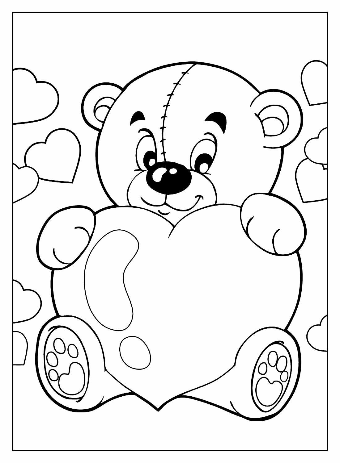 Desenho de Coração para imprimir