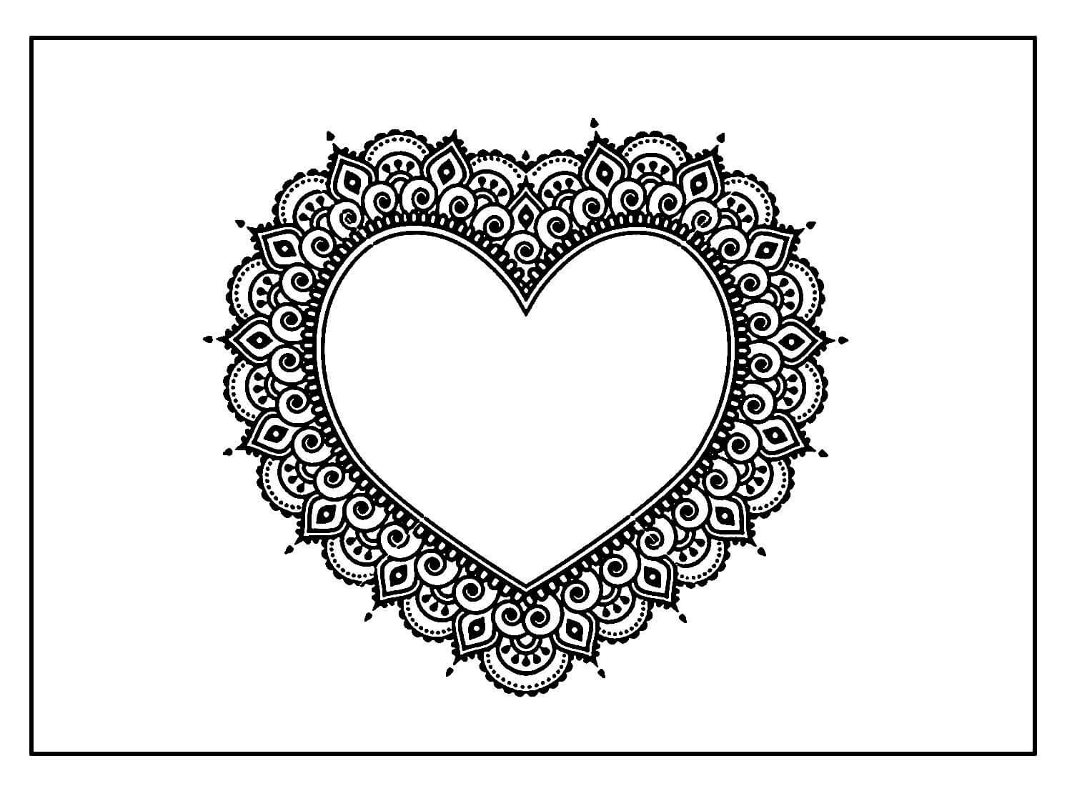 Desenho de Coração para imprimir