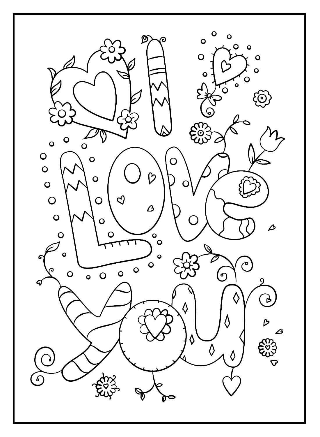 Desenho de Coração para imprimir