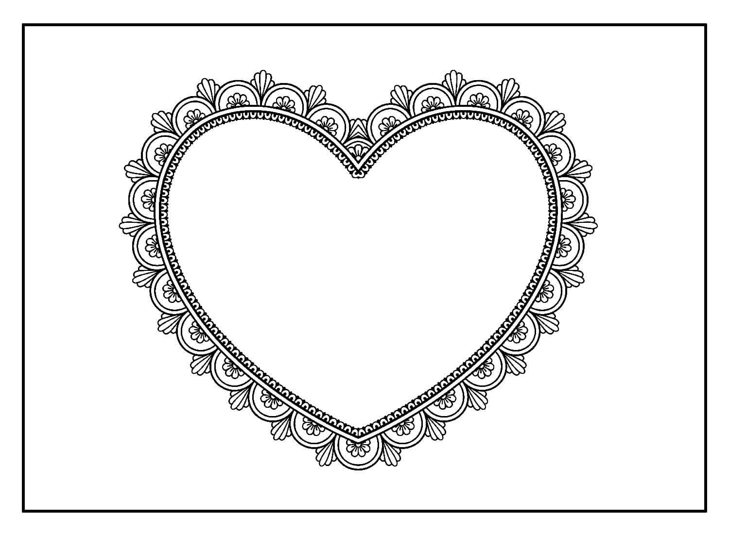 Desenho de Coração para imprimir