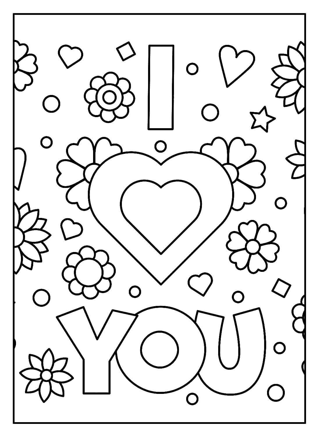 Desenho de Coração para imprimir