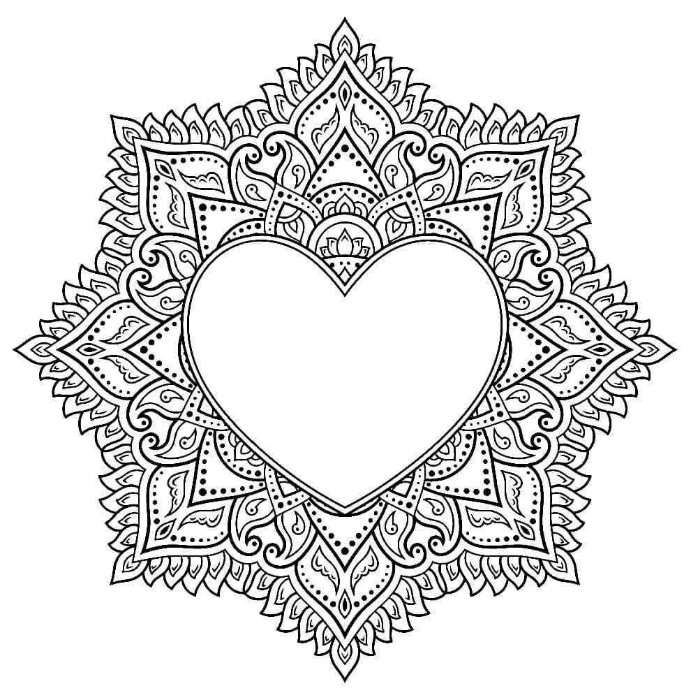 Desenho de Coração para imprimir