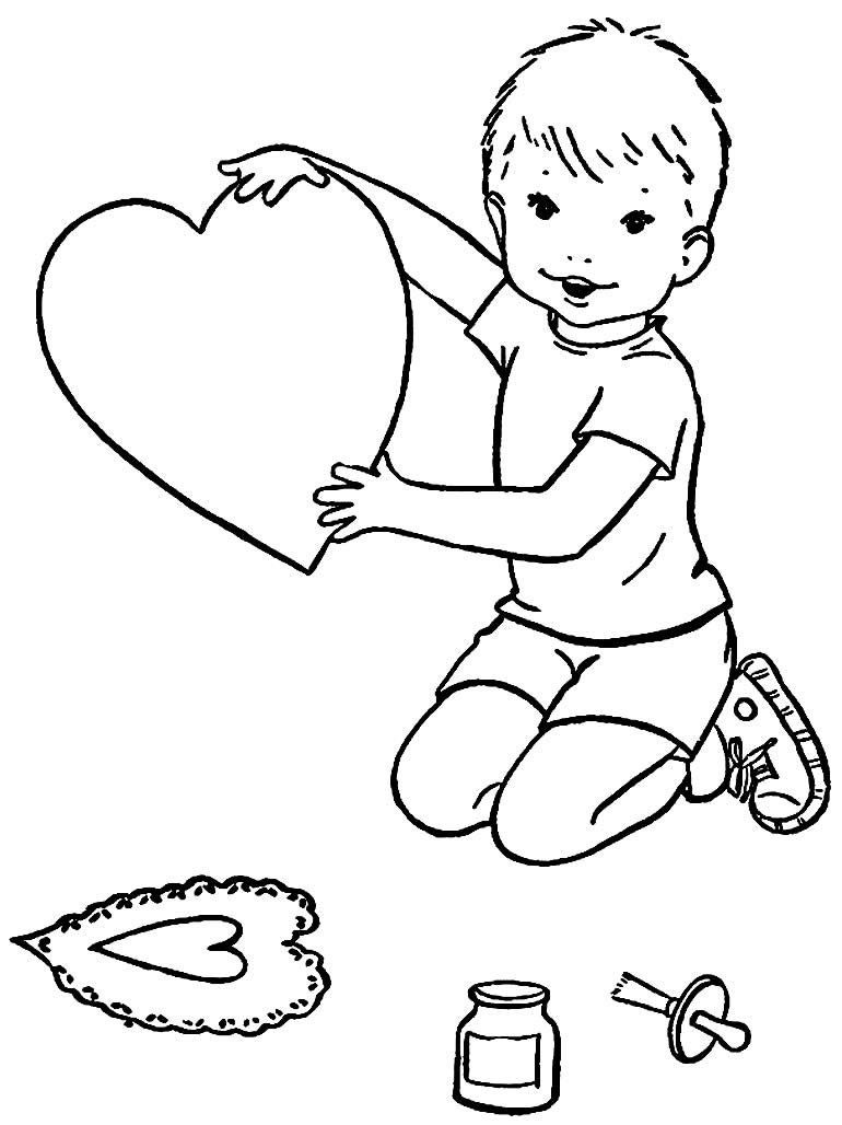 Desenho de Coração para imprimir