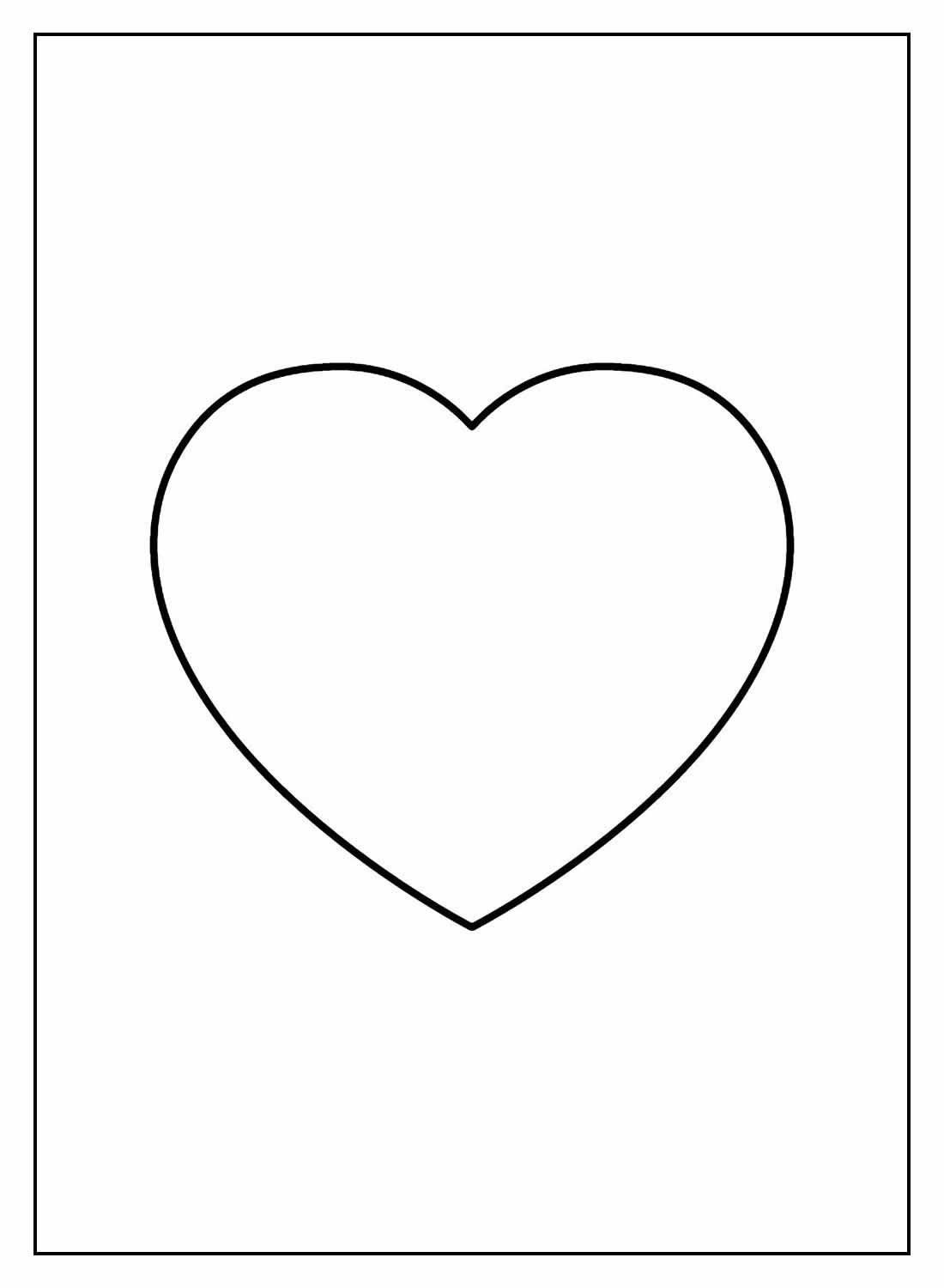 Desenho de Coração para imprimir
