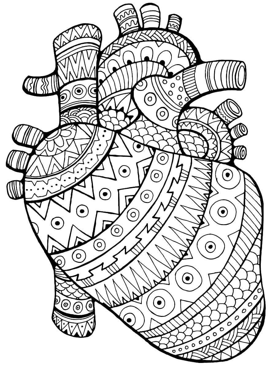 Desenho de Coração para imprimir