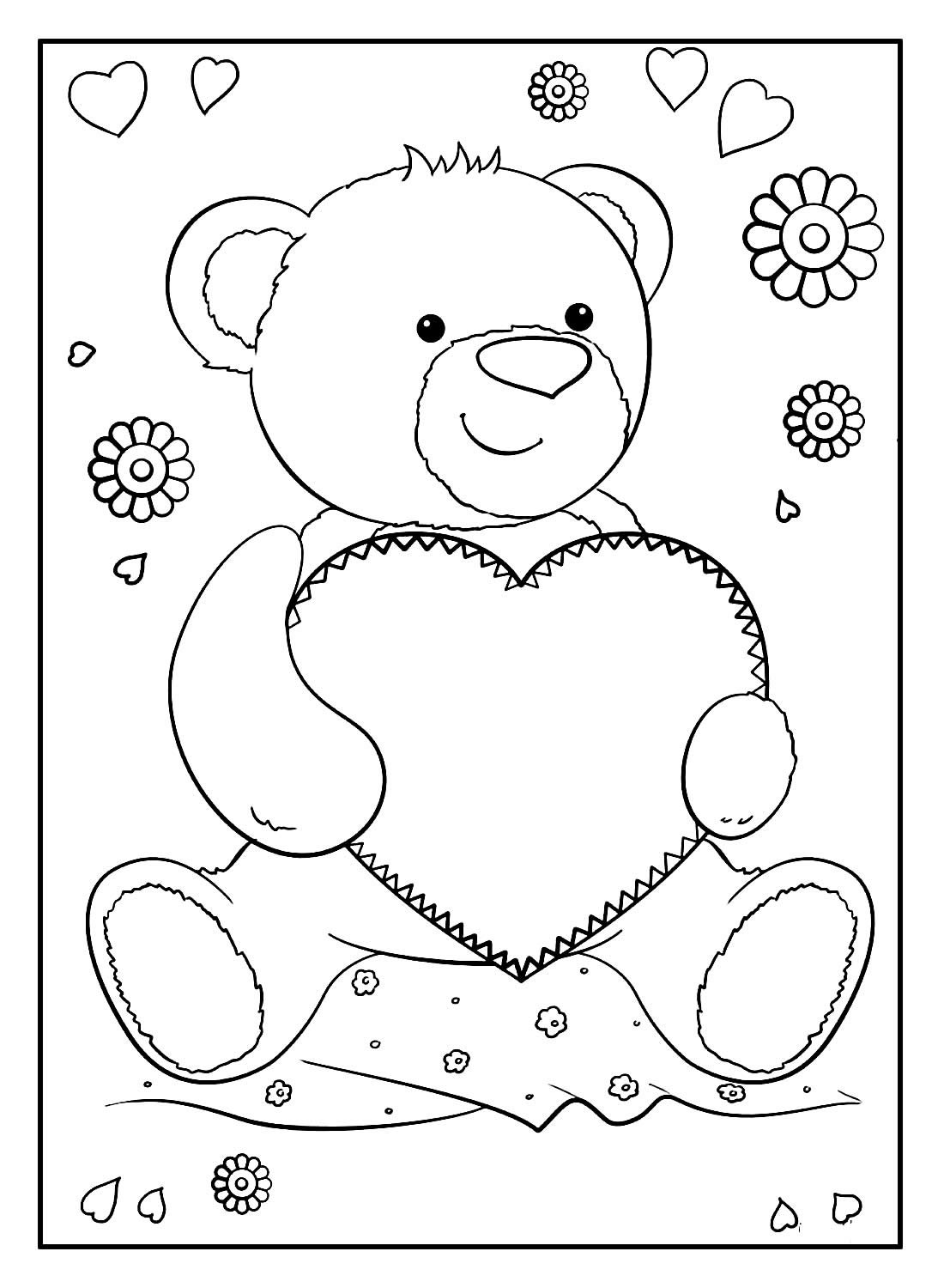 Desenho de Coração para imprimir