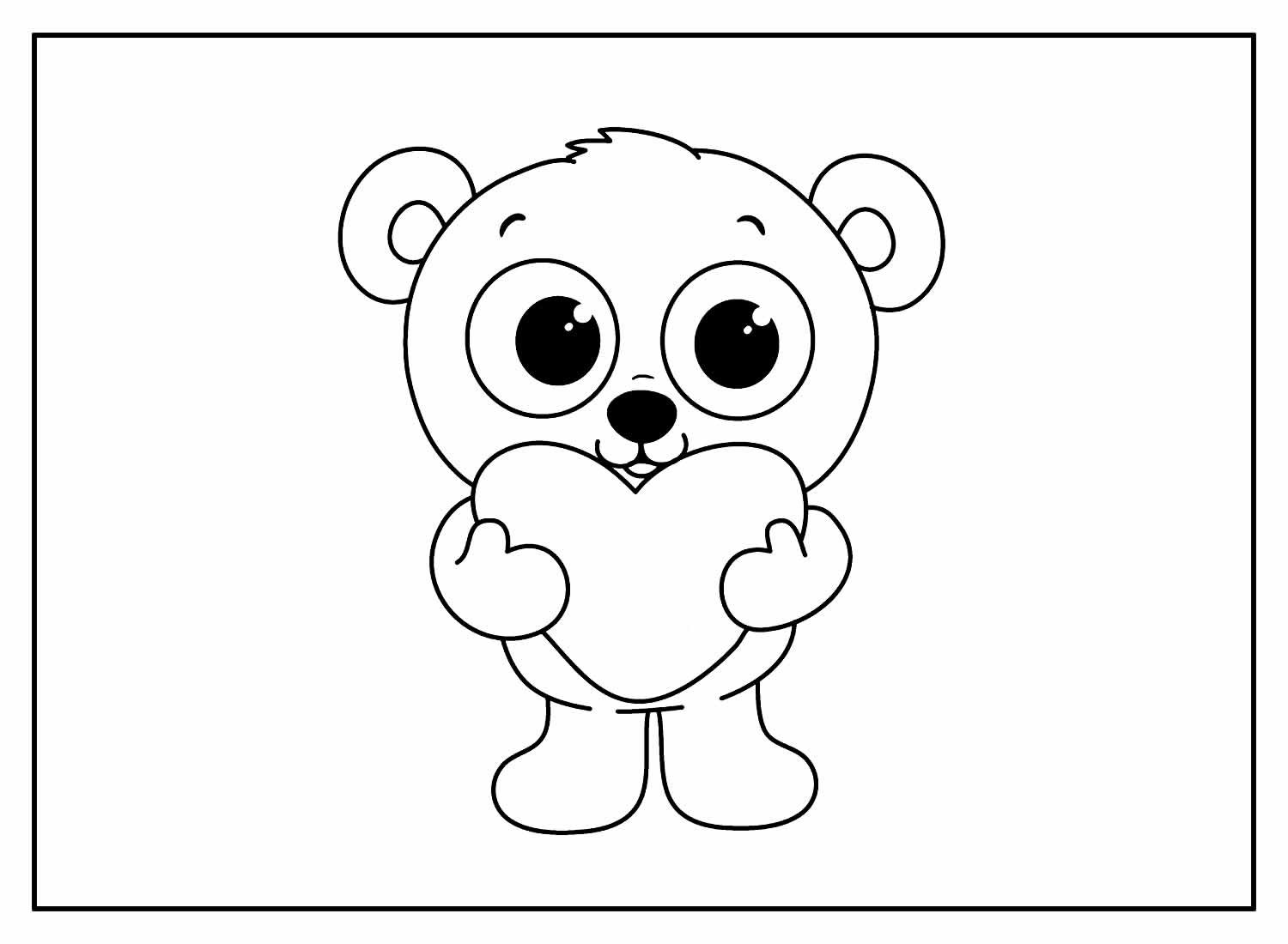 Desenho de Coração para imprimir