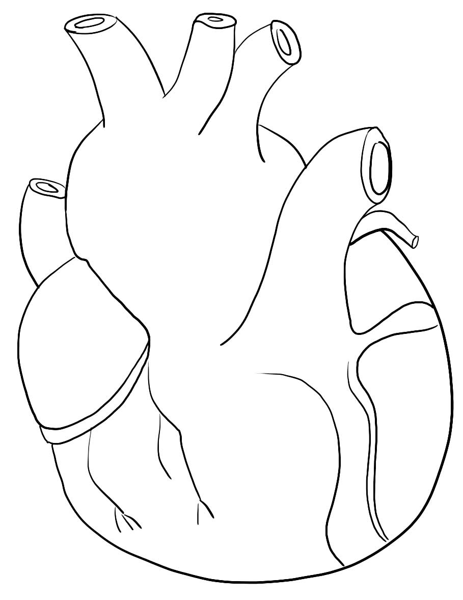 Desenho de Coração para imprimir