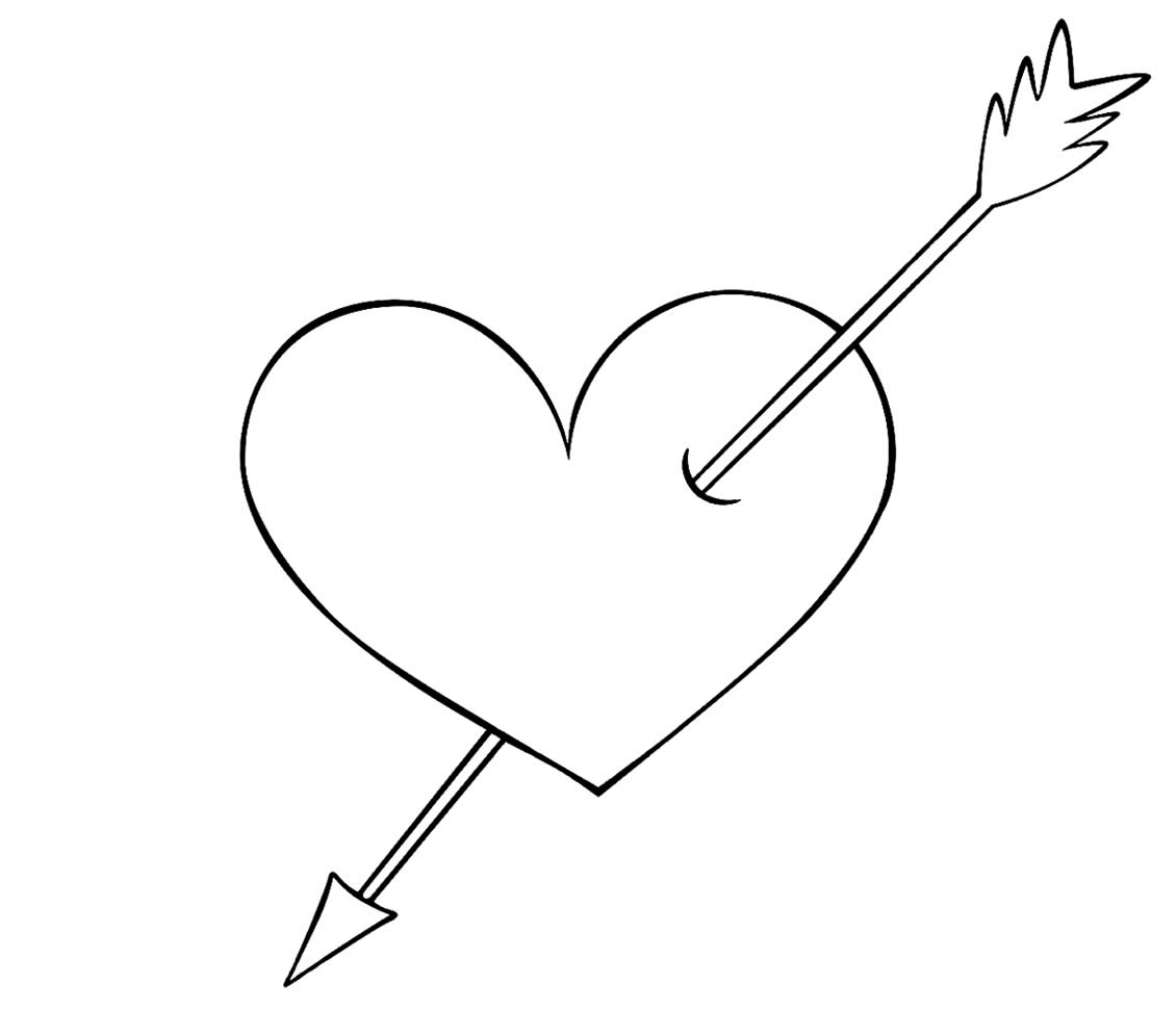 Desenho de Coração para imprimir
