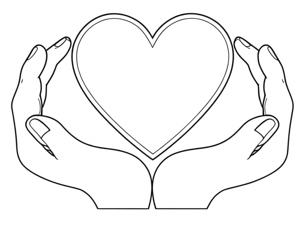 Desenho de Coração para imprimir
