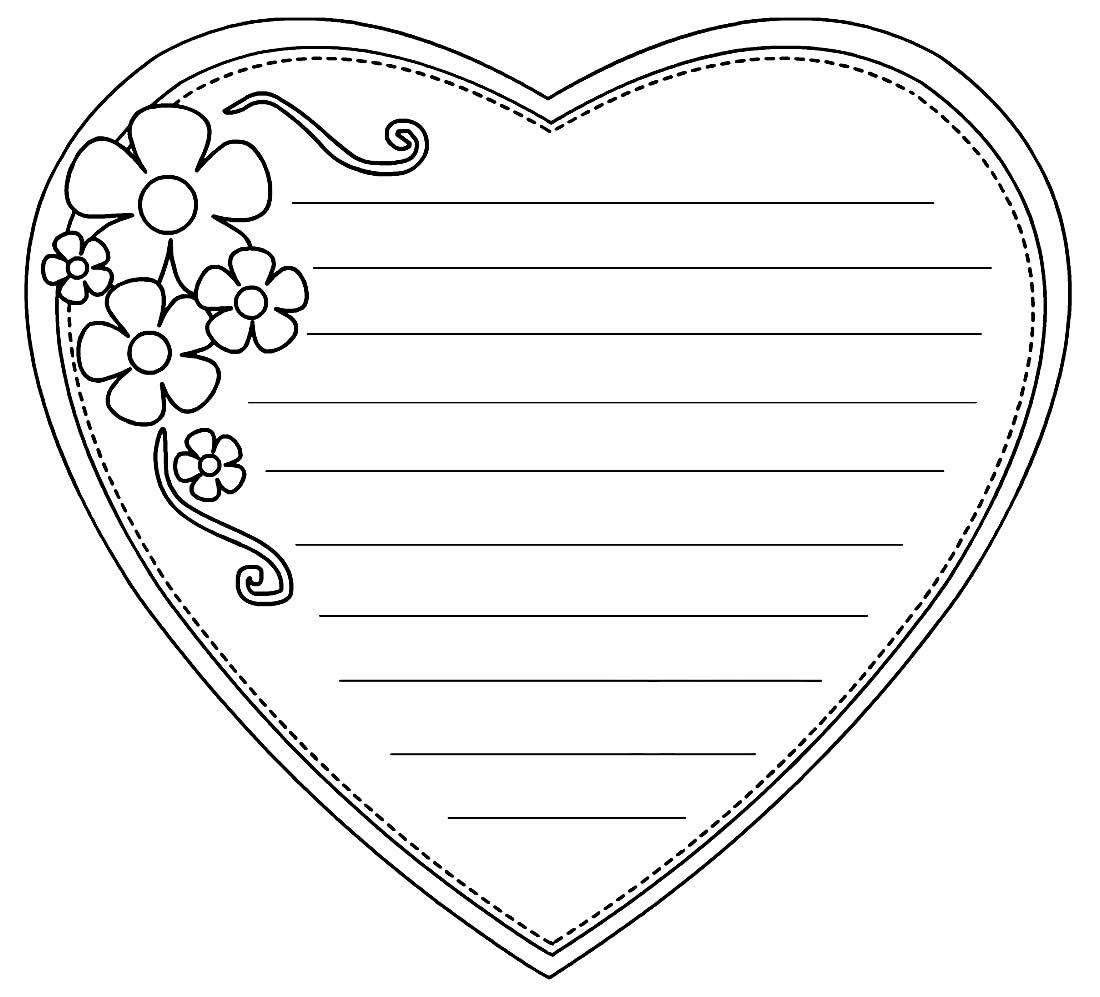 Desenho de Coração para imprimir