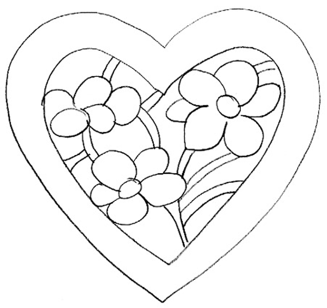 Desenho de Coração para imprimir