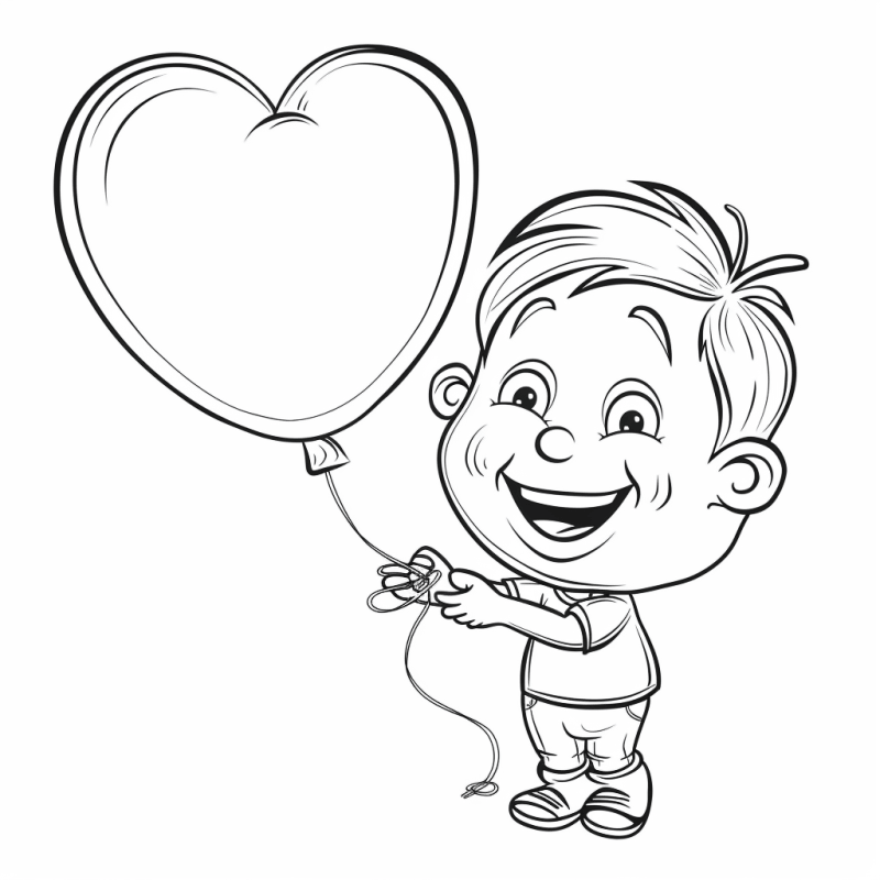 Desenho de Coração para imprimir