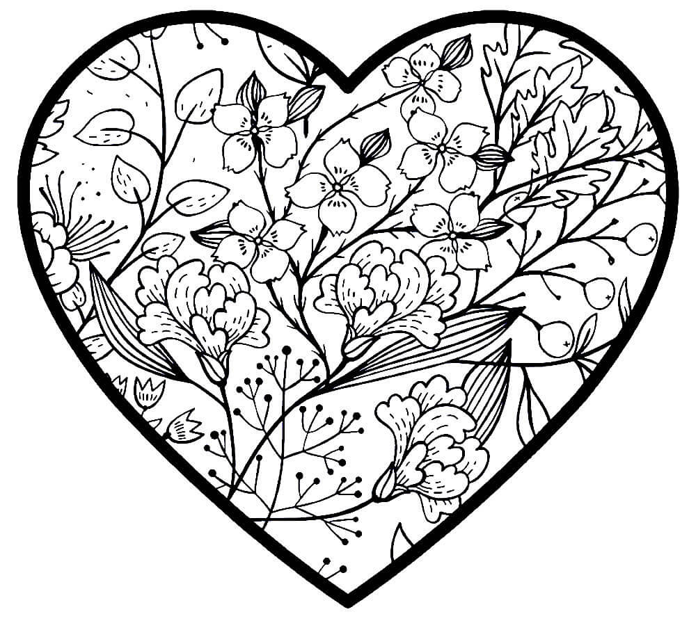 Desenho de Coração para imprimir