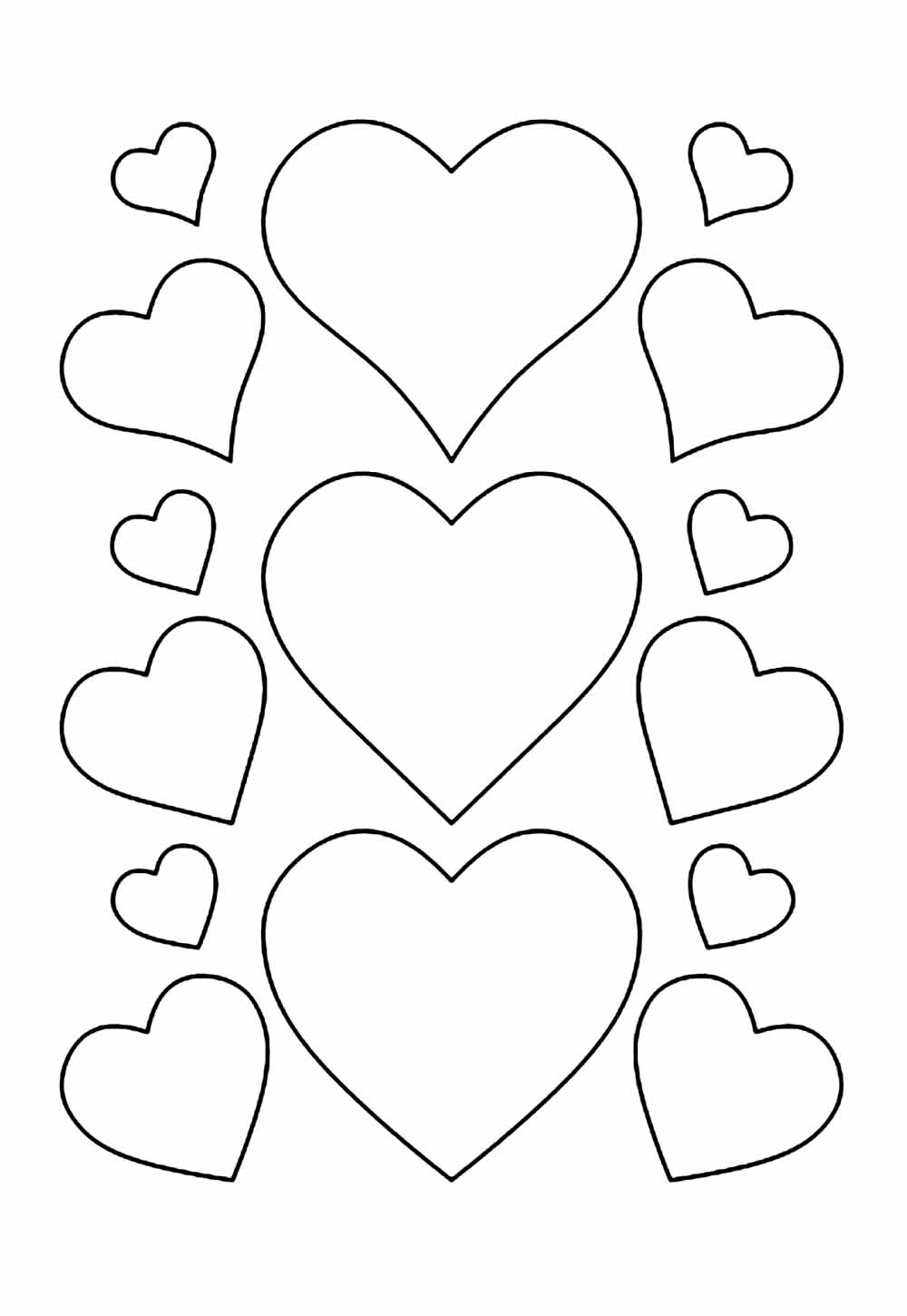 Desenho de Coração para imprimir
