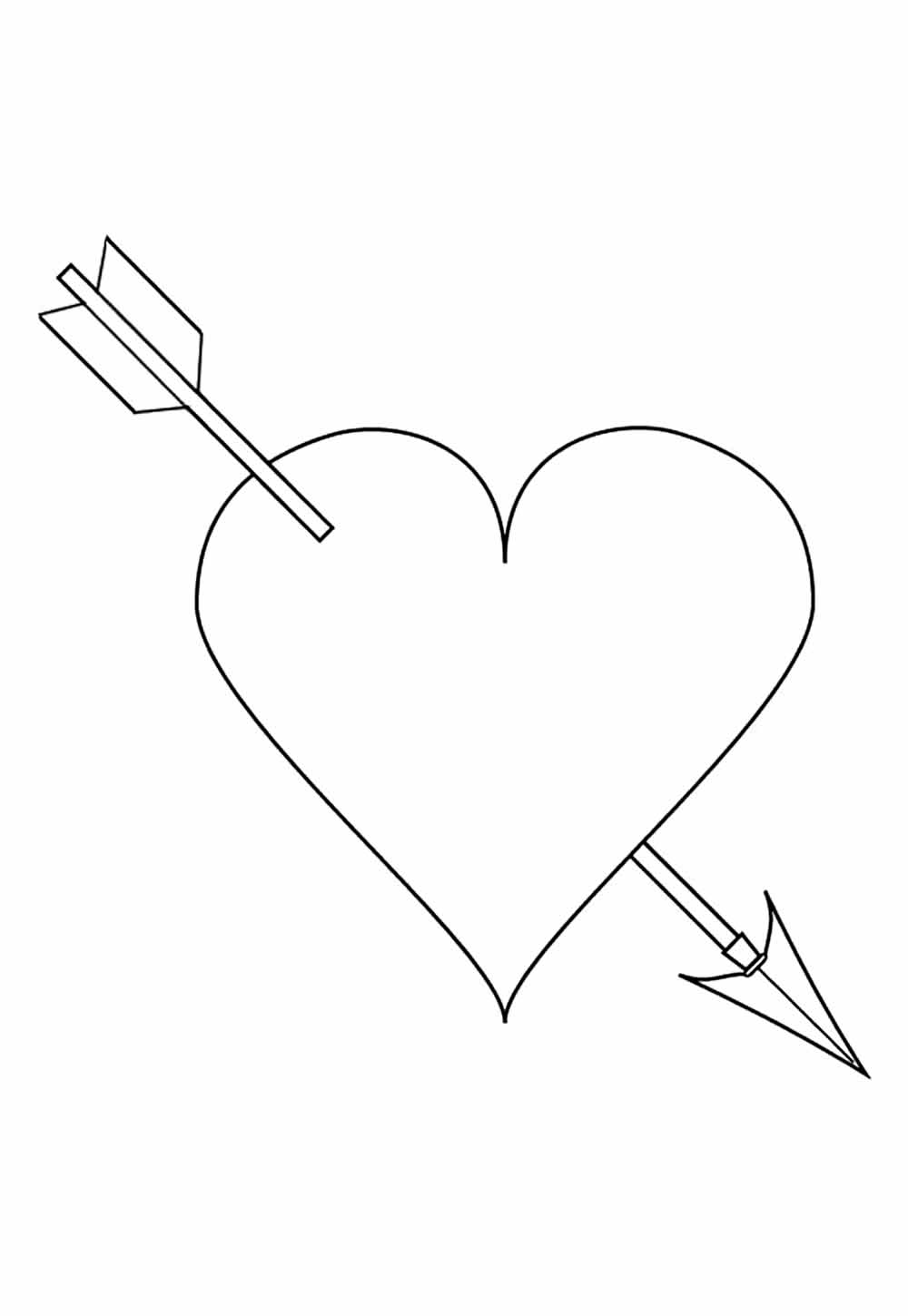 Desenho de Coração para imprimir
