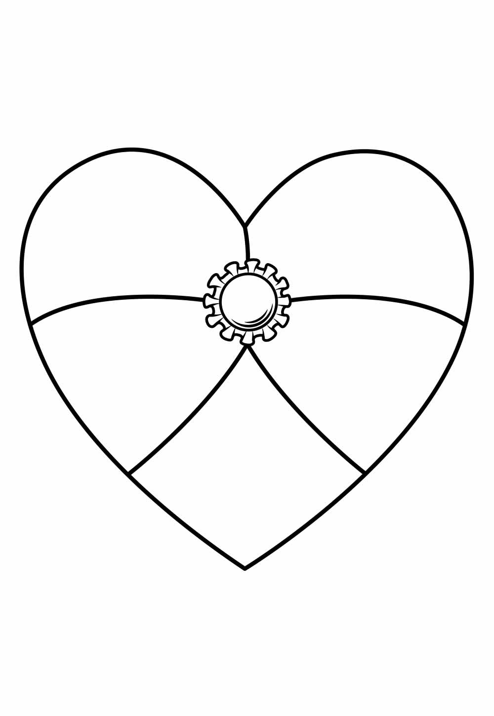 Desenho de Coração para imprimir
