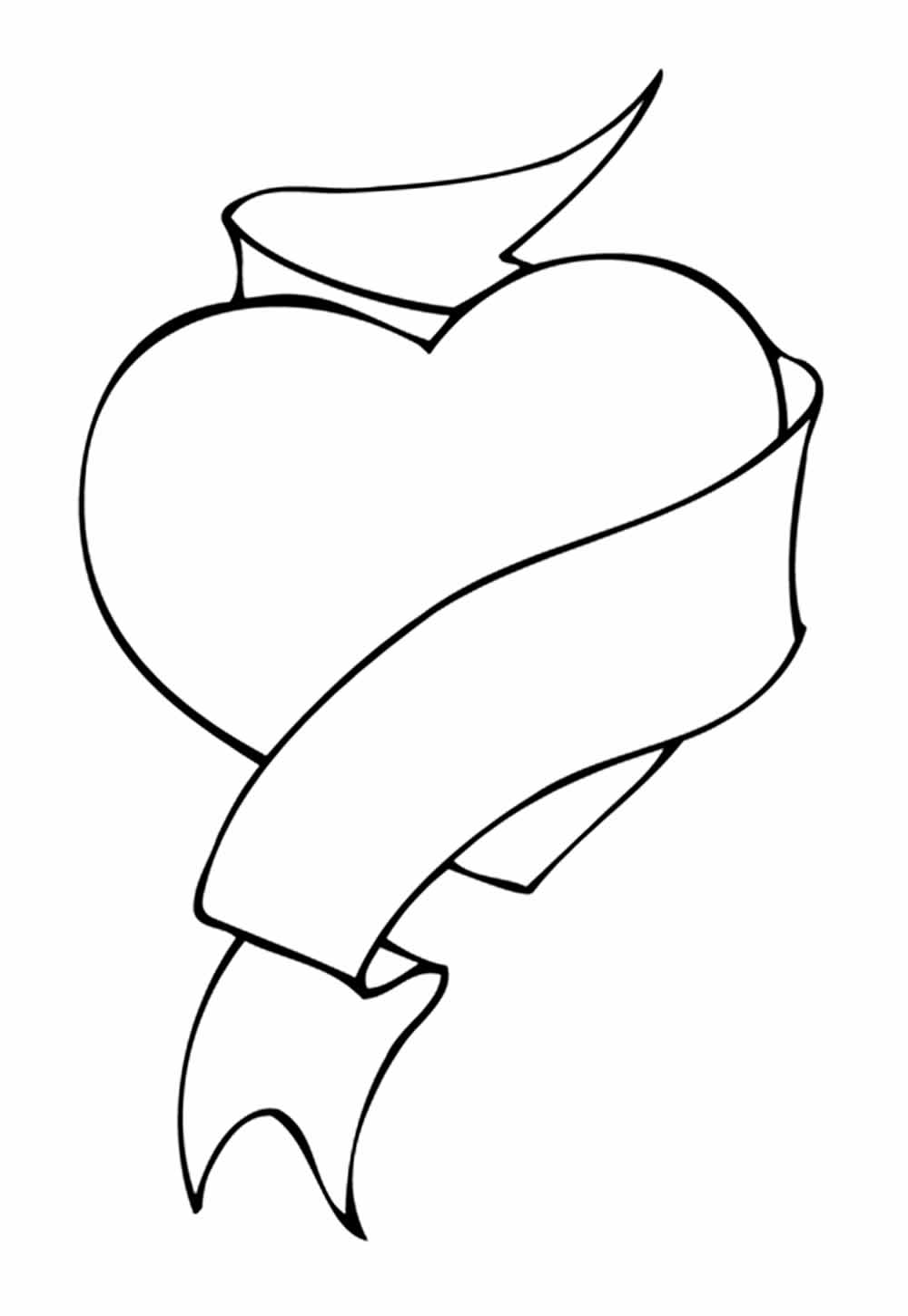 Desenho de Coração para imprimir