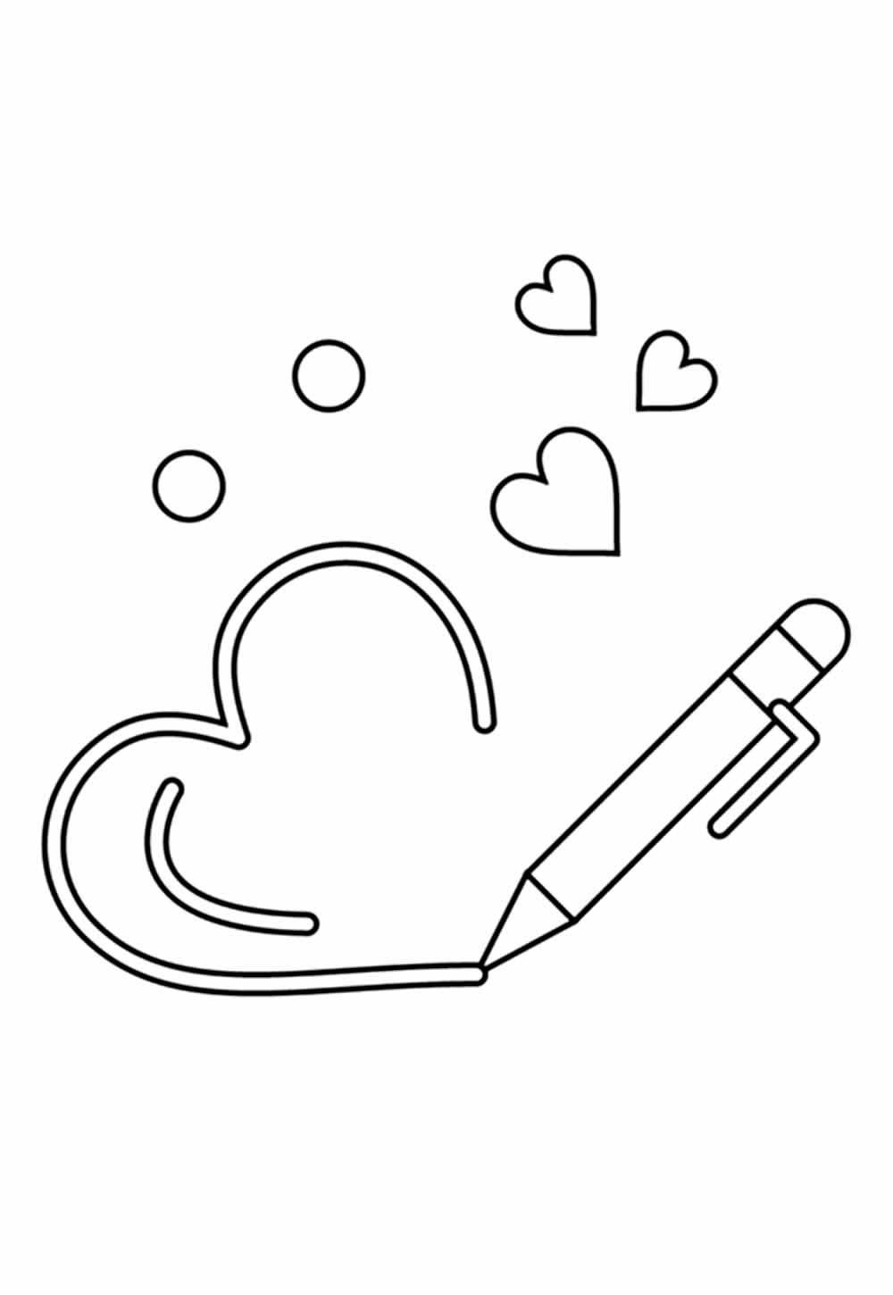 Desenho de Coração para imprimir