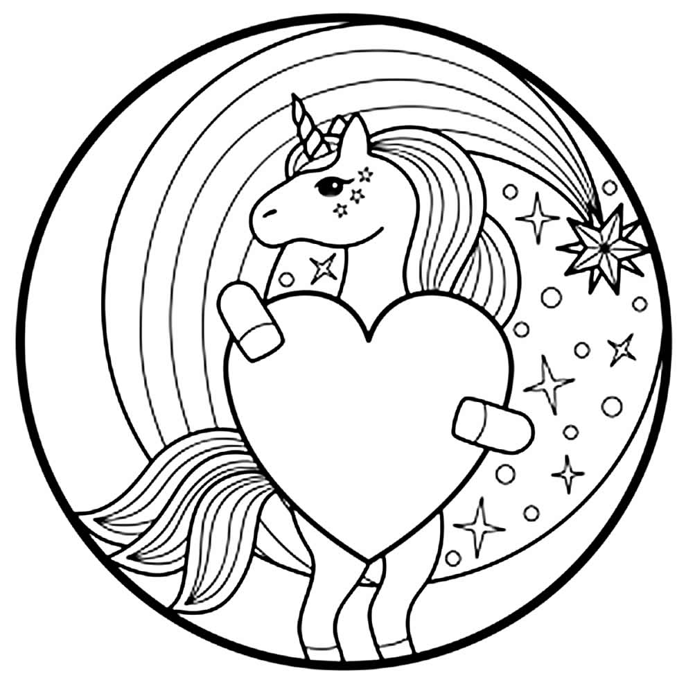 Desenho de Coração para imprimir