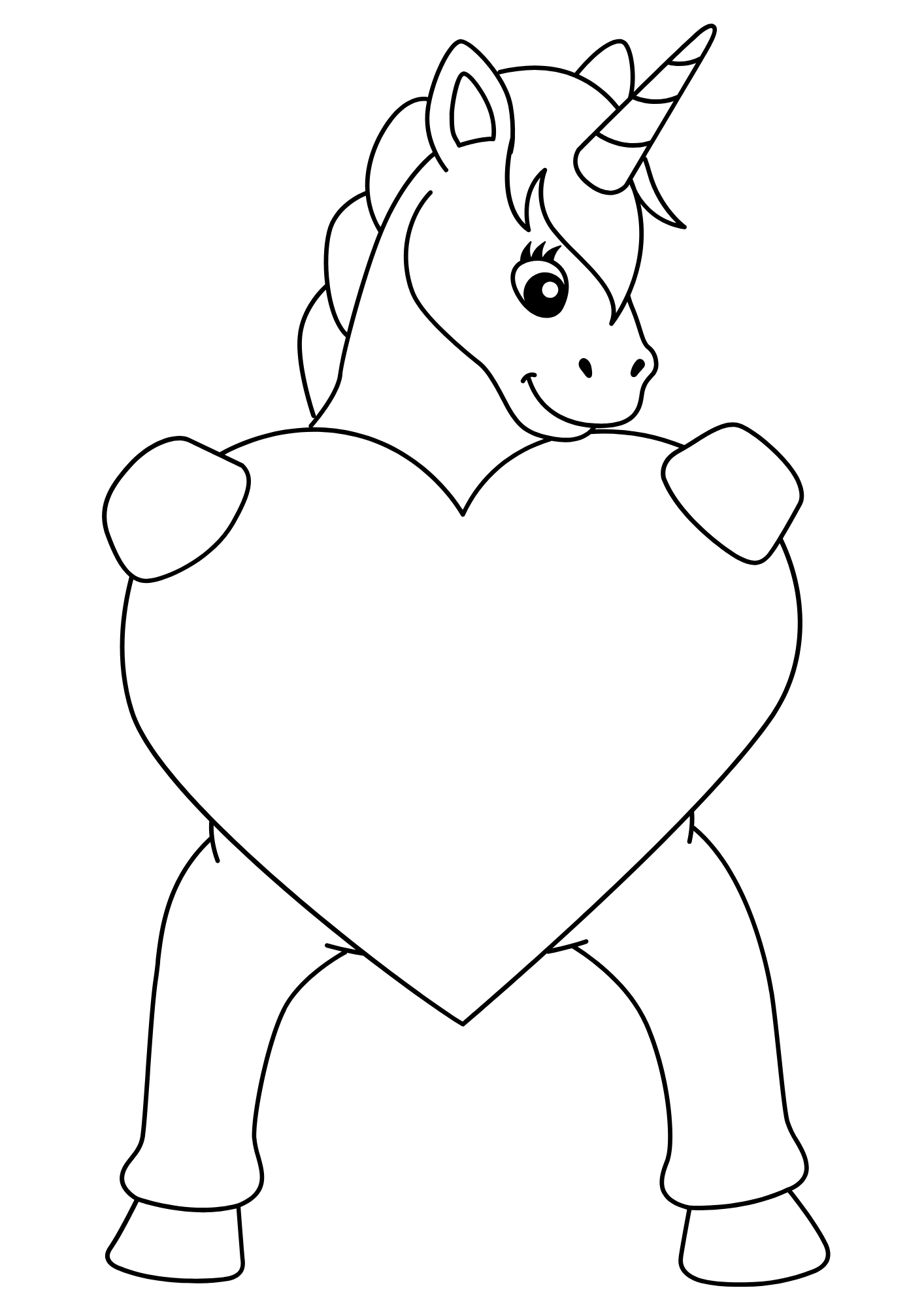 Desenho de Coração para imprimir