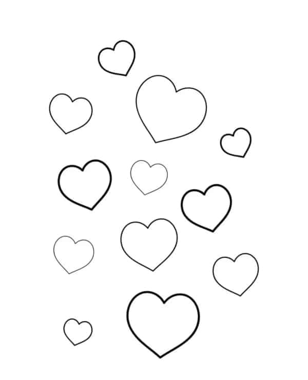 Desenho de Coração para imprimir