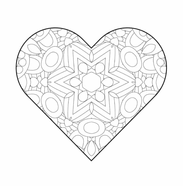 Desenho de Coração para imprimir
