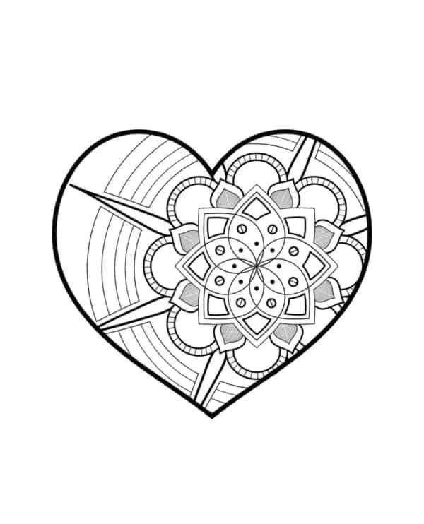 Desenho de Coração para imprimir