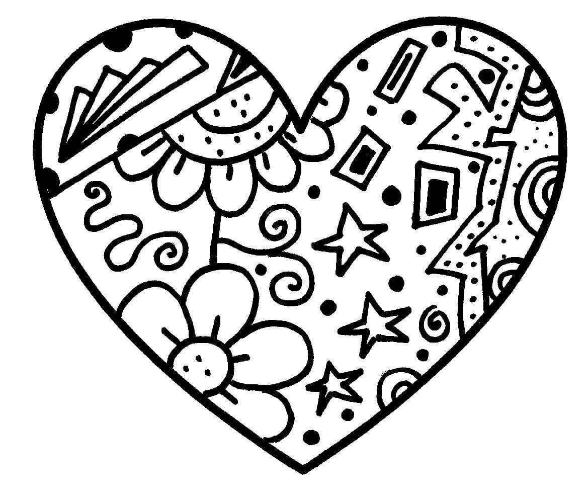 Desenho de Coração para imprimir