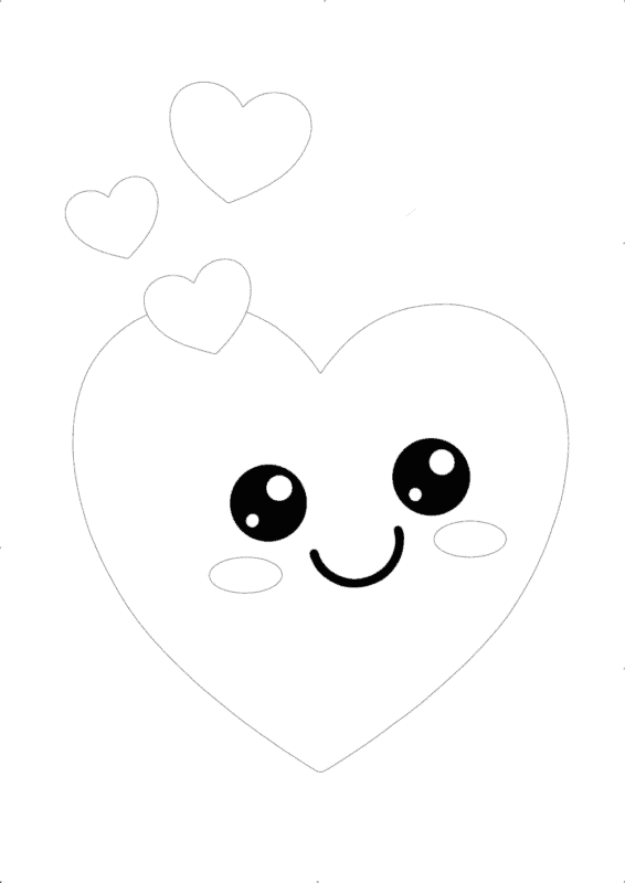 Desenho de Coração para imprimir