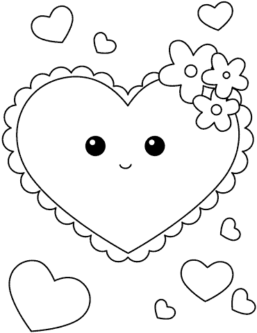 Desenho de Coração para imprimir