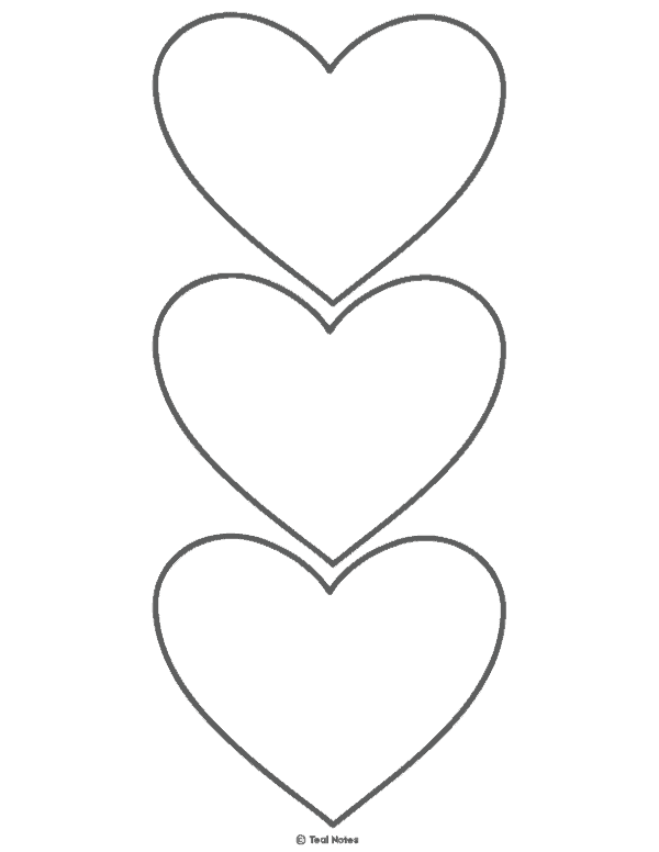 Desenho de Coração para imprimir