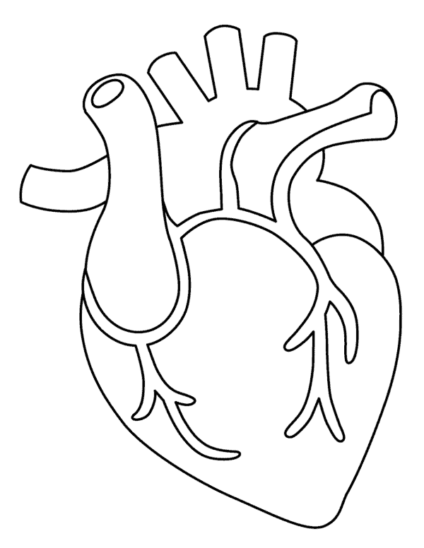 Desenho de Coração para imprimir