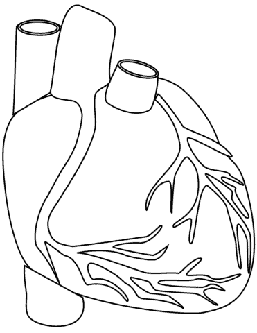 Desenho de Coração para imprimir