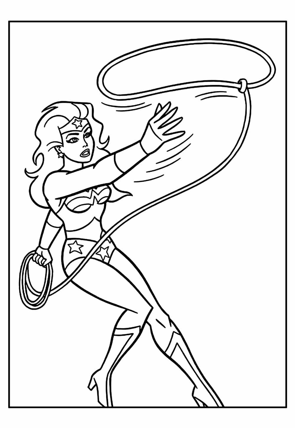 Desenho de Mulher-Maravilha para imprimir