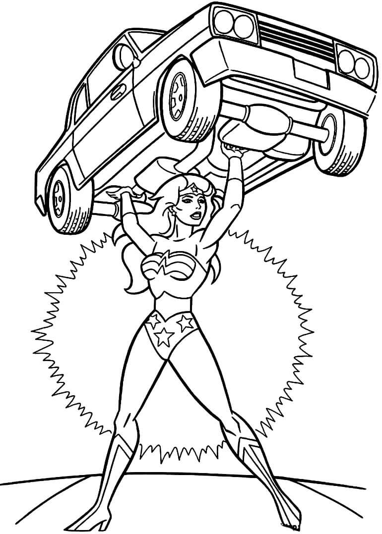 Desenho de Mulher-Maravilha para imprimir