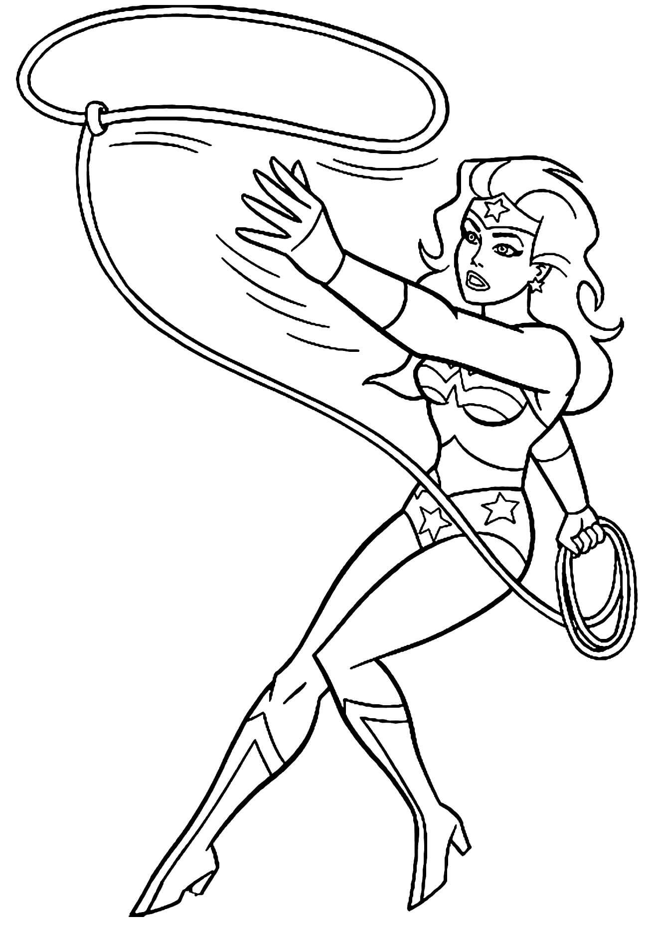 Desenho de Mulher-Maravilha para imprimir