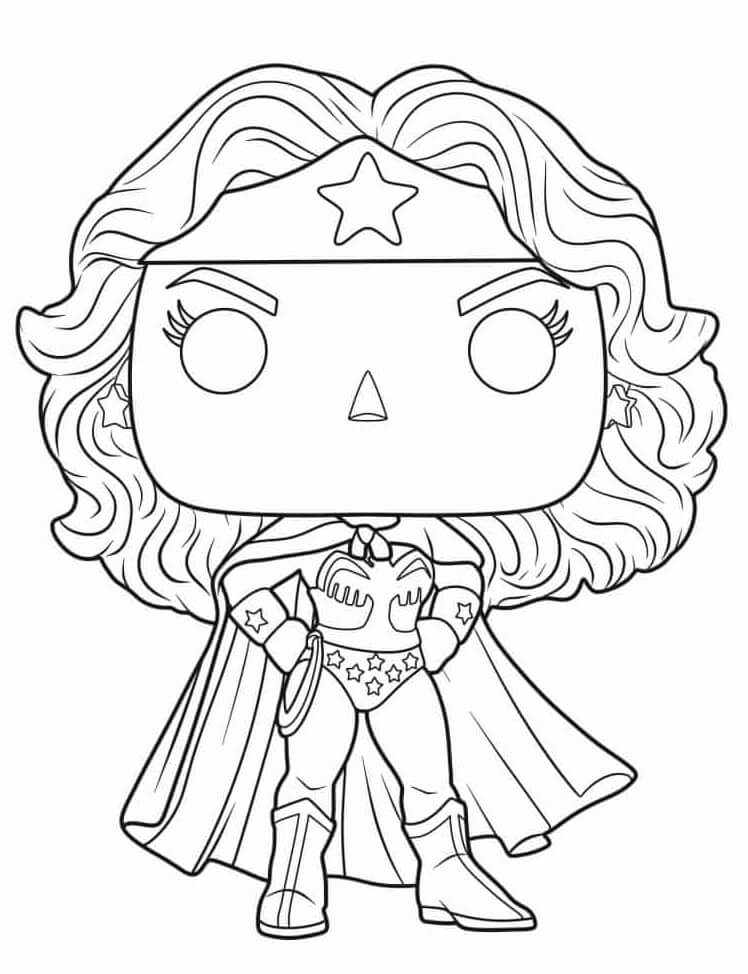 Desenho de Mulher-Maravilha para imprimir