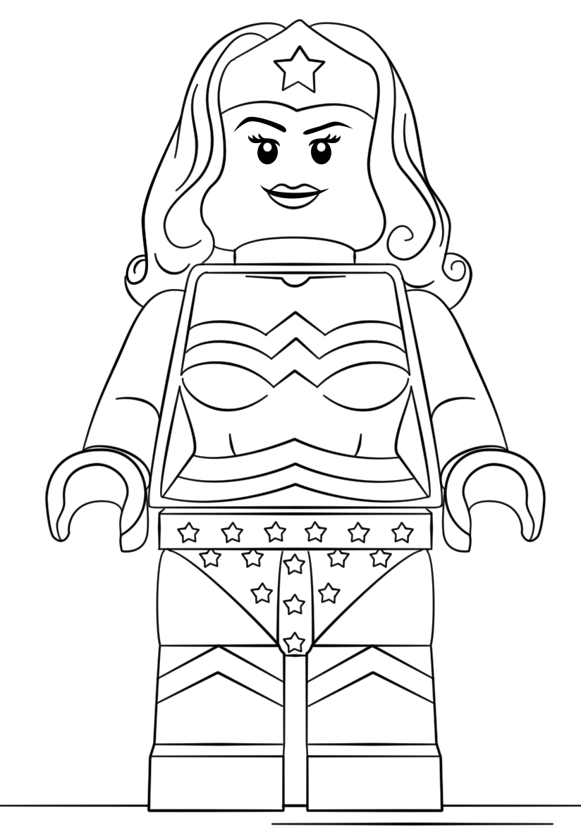 Desenho de Mulher-Maravilha para imprimir